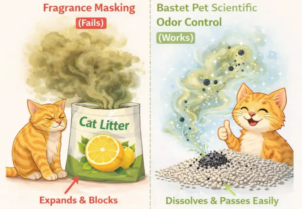 Why Cat Litter Odor Control Depends on Material Chemistry, Not Fragrance