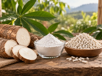 Eco cassava cat litter setup